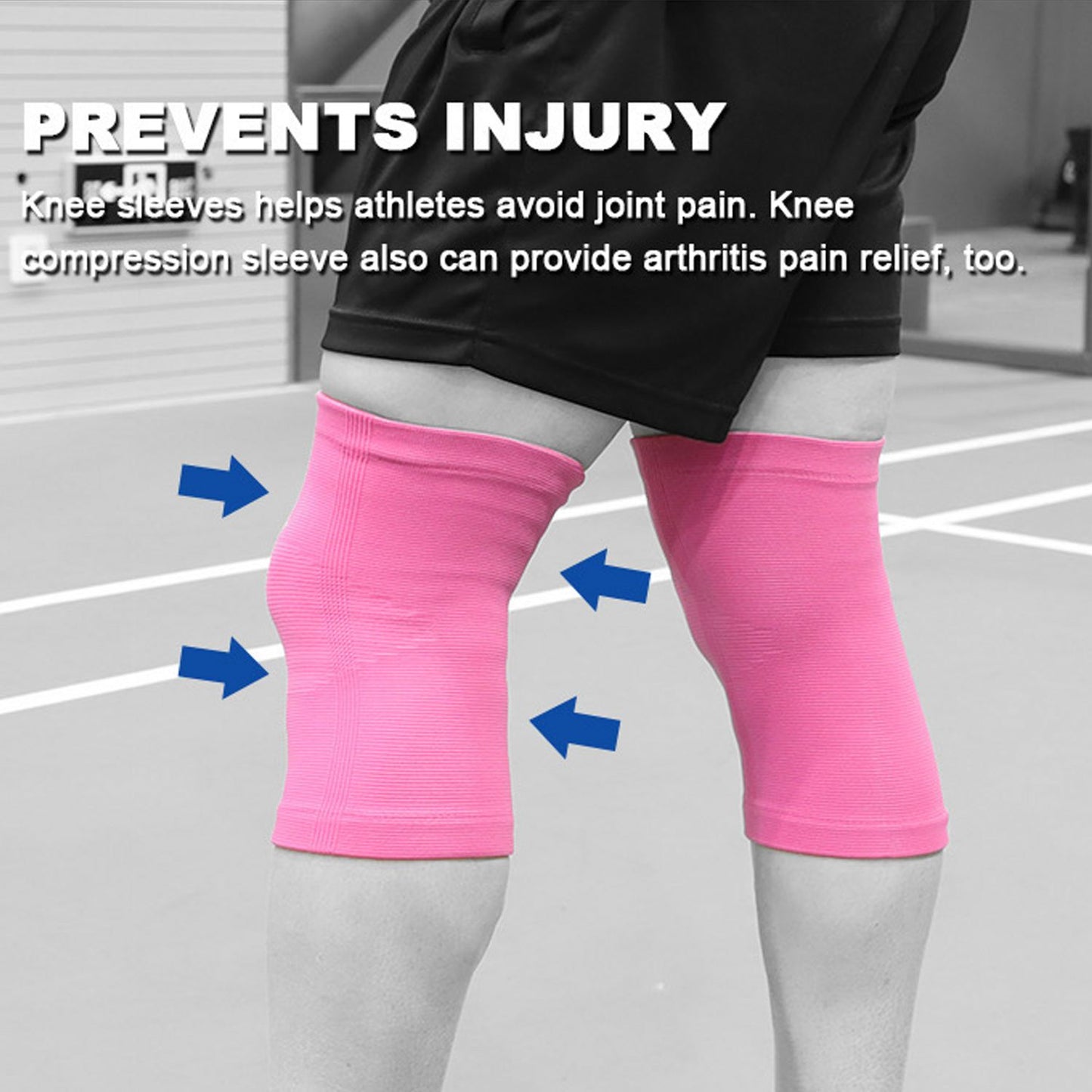 Knee Compression Sleeve - Knee Support Brace Reduce Pain And Pressure From Daily Activities